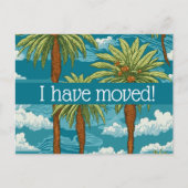 風通しの好い椰子の木々のお知らせが届いた ポストカード (正面)