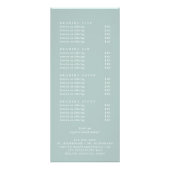 風通しの良いグリーン両面ビジネス価格リスト ラックカード (裏面)