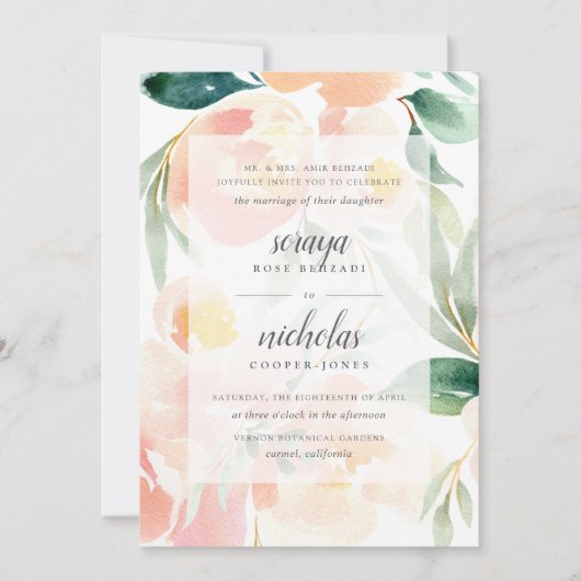 風通しの良いフローラ |結婚式招待状 招待状 (正面)