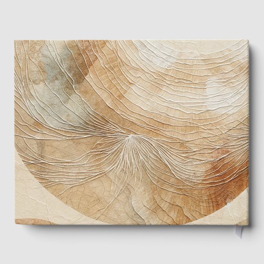 風通しの良い中性自然要素ボヘミアンボホ結婚ズ ゲストブック (裏面)