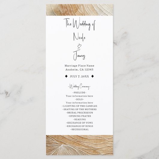 風通しの良い中性自然要素ボヘミアンボホ結婚ズ プログラム (正面)