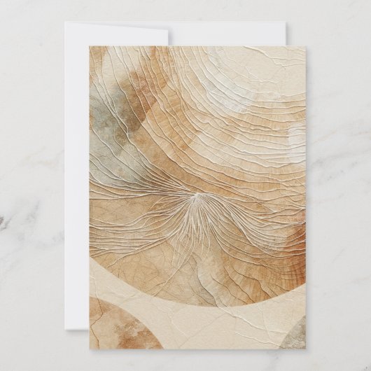 風通しの良い中性自然要素ボヘミアンボホ結婚ズ 招待状 (裏面)