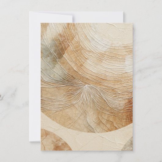 風通しの良い中性自然要素ボヘミアンボホ 招待状 (裏面)