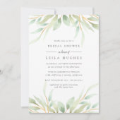 風通しの良い植物性のブライダルシャワーの招待 招待状 (正面)