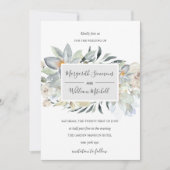 風通しの良い牧草地ソフトフローラフレーム水彩 セーブザデート (正面)