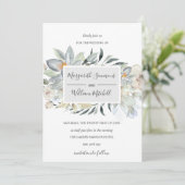 風通しの良い牧草地ソフトフローラフレーム水彩 セーブザデート (スタンド正面)