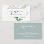 風通しの良い緑と金ゴールドの葉 名刺 (正面/裏面)