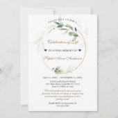 風通しの良い緑のお祝い葬儀記念館 招待状 (正面)