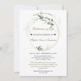 風通しの良い緑のお祝い葬儀記念館 招待状