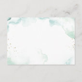 風通しの良い緑のウェディングレセプションカード エンクロージャーカード (裏面)