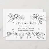 風通葉しのオリーブ。植物性サマー結婚ズ セーブザデート (正面/裏面)