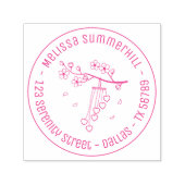 風鈴の花が咲き乱れる セルフインキングスタンプ (デザイン)