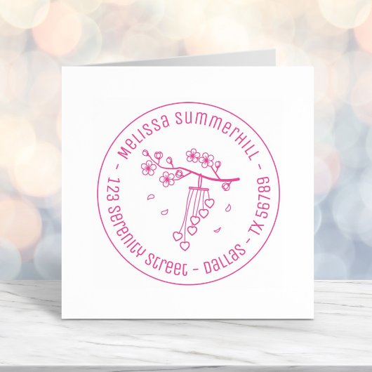 風鈴の花が咲き乱れる セルフインキングスタンプ