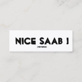 風防ガラスカードは、- TXからのSaabファンを薄くします スキニー名刺 (裏面)