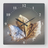 風雪 スクエア壁時計 (正面)