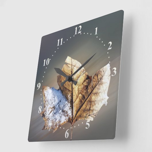 風雪 スクエア壁時計 (傾斜)