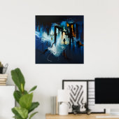 風霜の降りた抽象芸術表現主義 ポスター (ホームオフィス)