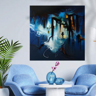 風霜の降りた抽象芸術表現主義 ポスター