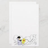 風飛んでいるの強い日文房具の凧 便箋 (正面/裏面)