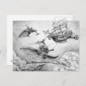 「風鯨」のはがき ポストカード (正面/裏面)