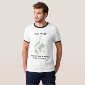 "風"は、風力世界的な資源…行きます Tシャツ (正面フル)