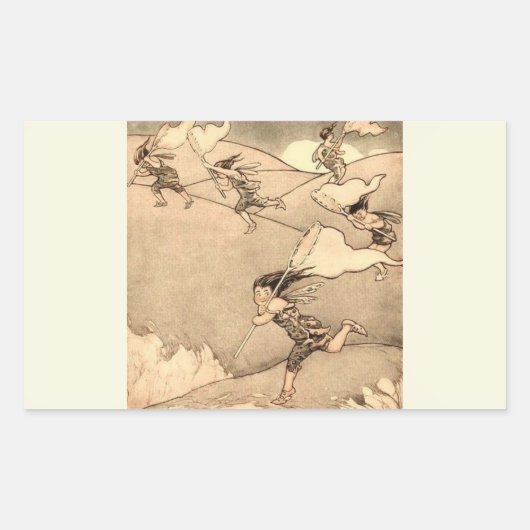 風 長方形シール (正面)
