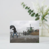 風&雨でザーンズシェンウィンドミルズポストカード ポストカード (スタンド正面)