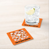 飛おもしろい行中にゴーストされた幽霊 スクエアペーパーコースター (インサイチュ)