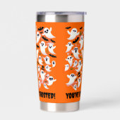 飛おもしろい行中にゴーストされた幽霊 保温保冷タンブラー (左面)