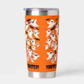 飛おもしろい行中にゴーストされた幽霊 保温保冷タンブラー (右面)