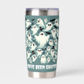飛おもしろい行中にゴーストされた幽霊 保温保冷タンブラー (正面)