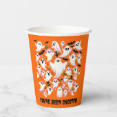 飛おもしろい行中にゴーストされた幽霊 紙コップ (裏面)