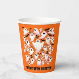 飛おもしろい行中にゴーストされた幽霊 紙コップ