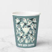 飛おもしろい行中にゴーストされた幽霊 紙コップ (裏面)