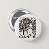 飛かわいらし行中のペガコーン 缶バッジ (正面&裏面)