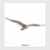 飛かわいらし行中の海鳥カモメのカットアウトシール シール (シート)