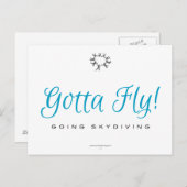 飛ばなきゃ！スカイダイビング中 ポストカード (正面/裏面)