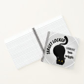 飛びおもしろい出す準備ができた猫 ノートブック (内部)