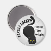 飛びおもしろい出す準備ができた猫 マグネット (正面/裏面)