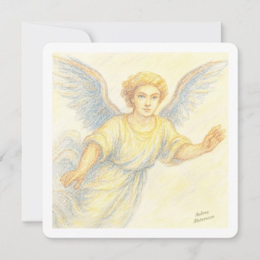 飛びながら微笑む天使 招待状 (正面)