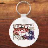 飛びカラフル上がるウサギ キーホルダー (正面)