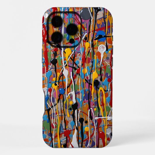 飛びカラフル散り iPhoneケース (裏面)