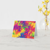 飛びサイケデリック散り…..... カード (黄色い花)