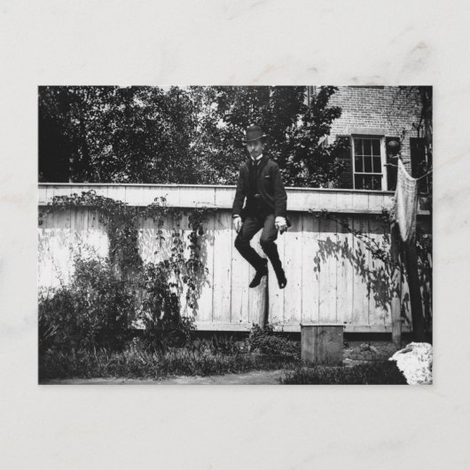 飛びビクトリアン跳ぶ男 ポストカード (正面)