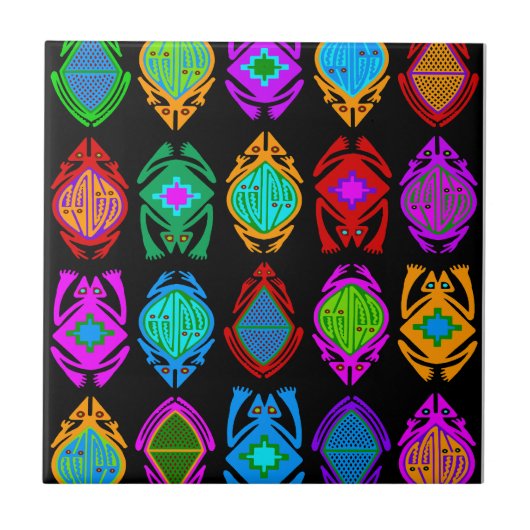 飛び上がるカエル タイル (正面)