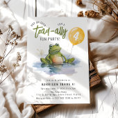 飛び出して楽しもう | カエルのパーティー誕生日 招待状