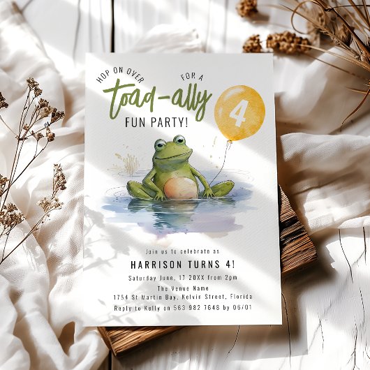 飛び出して！ | カエルのパーティー 誕生日おめでとう 招待状