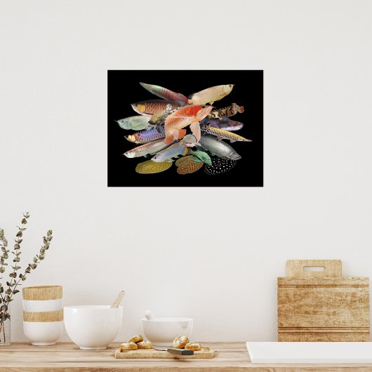 飛び出す大型熱帯魚たち,N0.02 ポスター (キッチン)