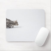 飛び出す準備ができている猫 マウスパッド (マウス)