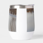 飛び出す白鳥の茎のないワインタンブラー (左面)